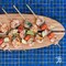 Lil' Surfer Surfboard Shaped Bamboo Serving and Cutting Board, 14-1/2" x 6
